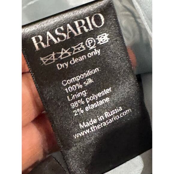 RASARIO Polka-Dot Silk Organza Off-The-Shoulder Midi Dress IT 44 - Picture 11 of 14